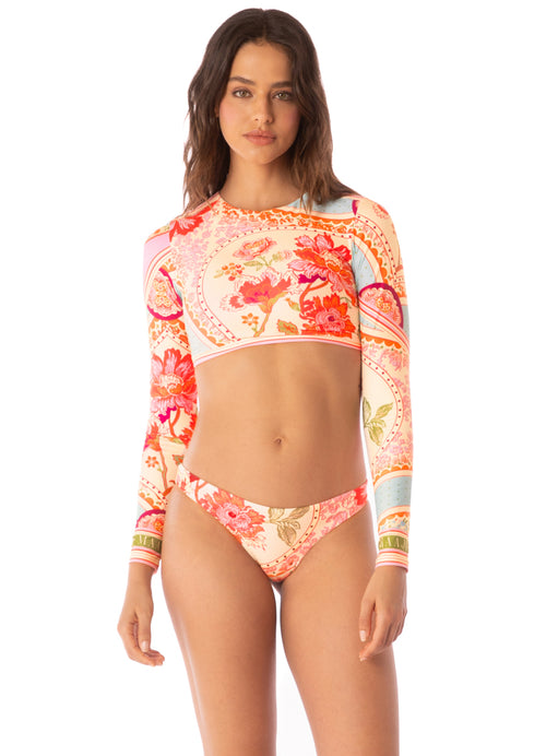 Hover image -  Maaji Floral Groove Flirt Low Rise Thin Side Bikini Bottom