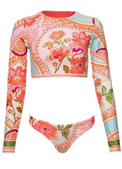  Foto de Floral Groove Spectacle Long Sleeve Crop Top Bikini Top by Maaji - Panties - Vestidos de Baño