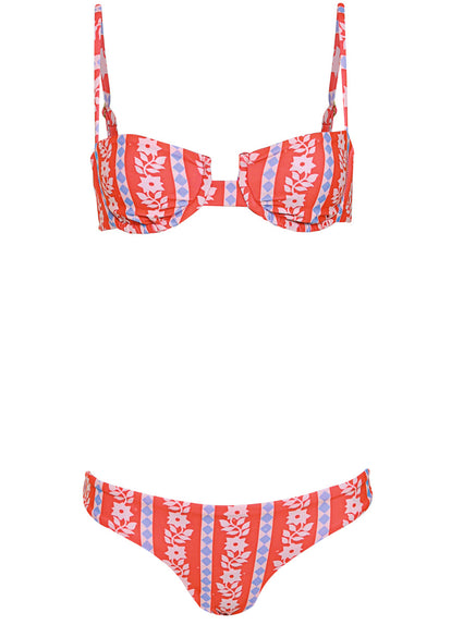  Maaji Vintage Bloom Flirt Low Rise Thin Side Bikini Bottom