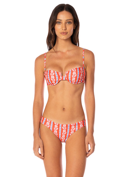  Maaji Vintage Bloom Flirt Low Rise Thin Side Bikini Bottom
