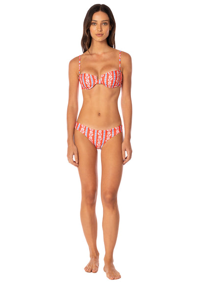  Maaji Vintage Bloom Flirt Low Rise Thin Side Bikini Bottom