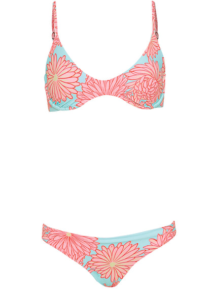  Maaji Tropical Bloom Flirt Low Rise Thin Side Bikini Bottom