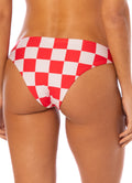 Maaji Cherry Checker Flirt  Low Rise Thin Side Bikini Bottom