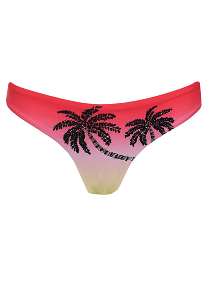  Maaji Cherry Palm Flirt  Low Rise Thin Side Bikini Bottom