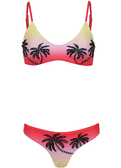  Maaji Cherry Palm Flirt  Low Rise Thin Side Bikini Bottom