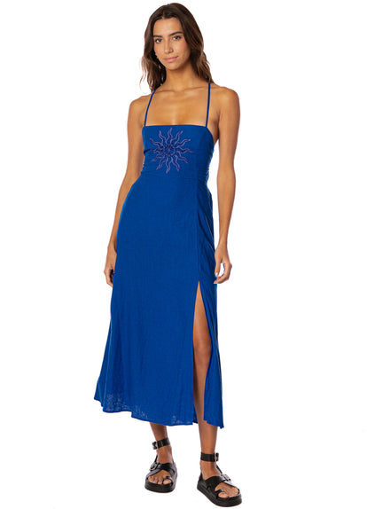  dress from Maaji – Cobalt Blue Remi V Midi Dress – Category: Apparel , Accessories Clothing
