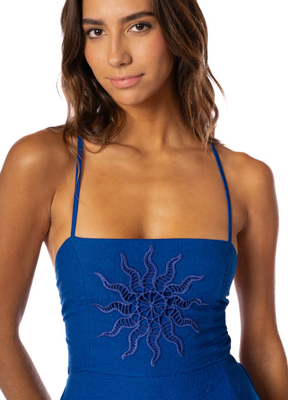  dress from Maaji – Cobalt Blue Remi V Midi Dress – Category: Apparel , Accessories Clothing