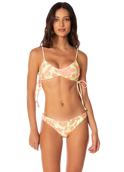  Maaji Blooming Glow Portico Lace Up Bralette Bikini Top
