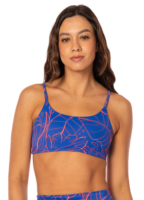 Hover image -  Foto de Brin Retro Blue Low Impact Sports Bra by Maaji - Tops Deportivos - Ropa Deportiva