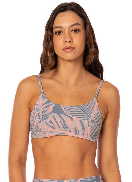 Hover image -  Foto de Brin Split Leaf Aqua Low Impact Sports Bra by Maaji - Tops Deportivos - Ropa Deportiva