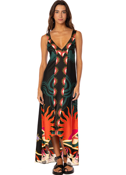 Thumbnail - Foto de Flamingo Night Lowry V Long Dress by Maaji - Vestidos - Ropa de Playa - 1