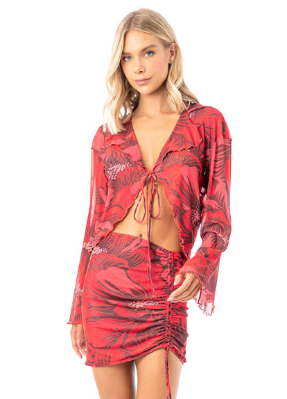 Thumbnail - Maaji Scarlet Tulip Fara Beachwear Top - 4