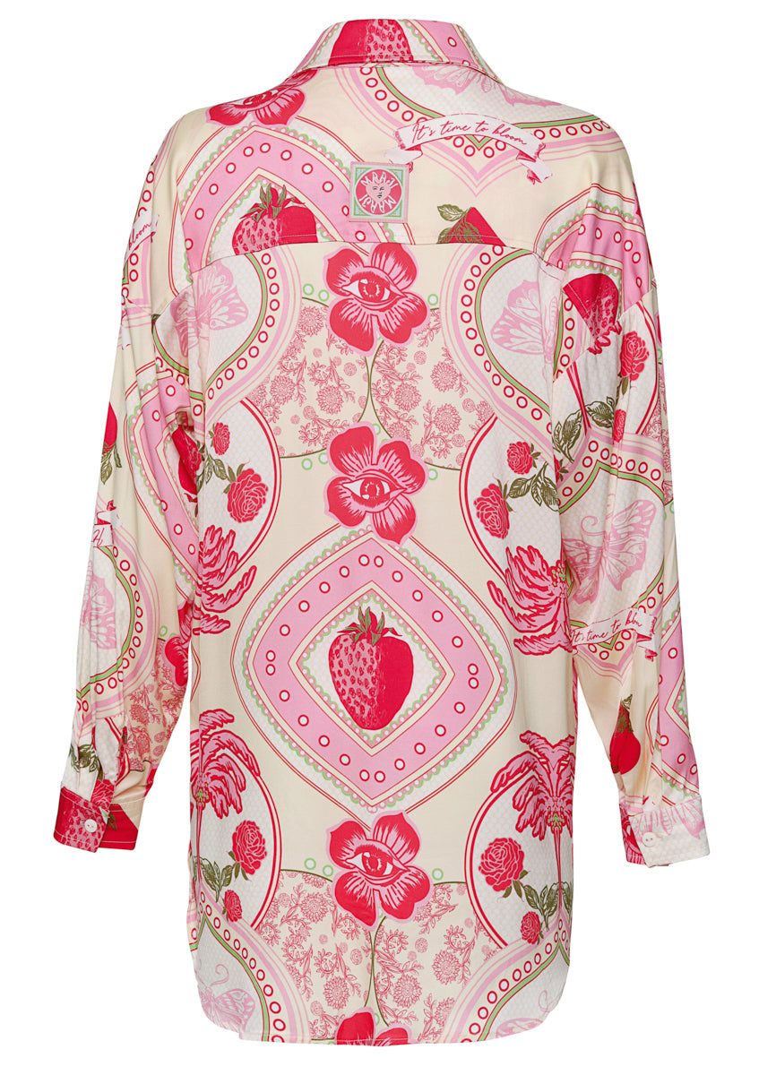 long shirt from Maaji – Strawberry Palm Dreambound  Long Shirt – Category: Apparel , Accessories Clothing