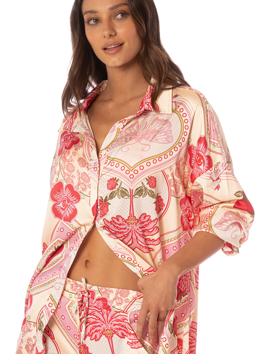 long shirt from Maaji – Strawberry Palm Dreambound  Long Shirt – Category: Apparel , Accessories Clothing