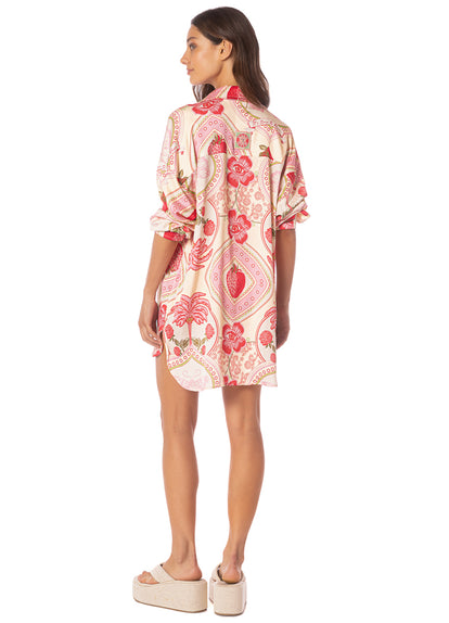  long shirt from Maaji – Strawberry Palm Dreambound  Long Shirt – Category: Apparel , Accessories Clothing