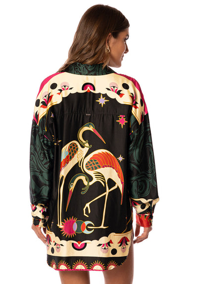 Thumbnail - Foto de Flamingo Night Dreambound V Long Shirt by Maaji - Camisas Largas - Ropa de Playa - 2