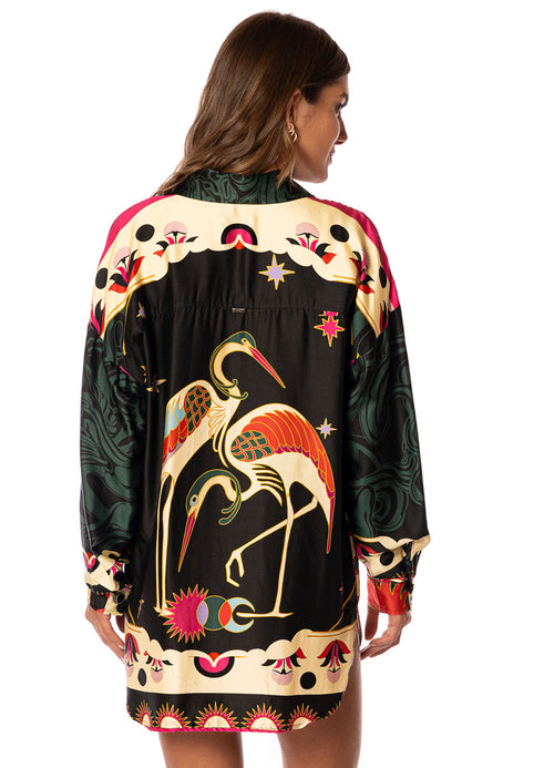Hover image -  Foto de Flamingo Night Dreambound V Long Shirt by Maaji - Camisas Largas - Ropa de Playa