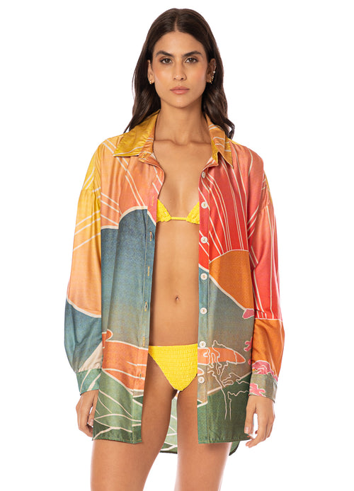 Main image -  Maaji Sakura Scenery Dreambound V Long Shirt 