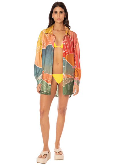 Thumbnail - Maaji Sakura Scenery Dreambound V Long Shirt  - 5