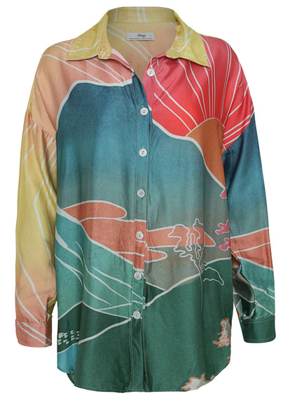 Thumbnail - Maaji Sakura Scenery Dreambound V Long Shirt  - 9