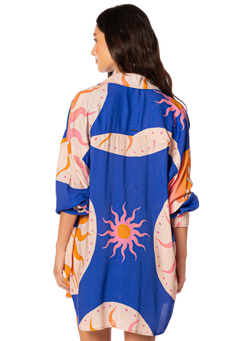 Hover image -  dress from Maaji – Sunlit Bloom Dreambound V Long Shirt – Category: Apparel , Accessories Clothing