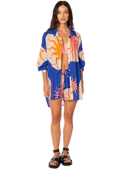 Thumbnail - dress from Maaji – Sunlit Bloom Dreambound V Long Shirt – Category: Apparel , Accessories Clothing - 4