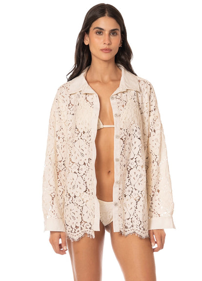  Foto de Lace Whisper Dreambound Long Shirt by Maaji - Camisas Largas - Ropa de Playa