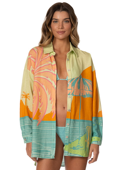 Foto de Pastel Mirage Dreambound Long Shirt by Maaji - Camisas Largas - Ropa de Playa