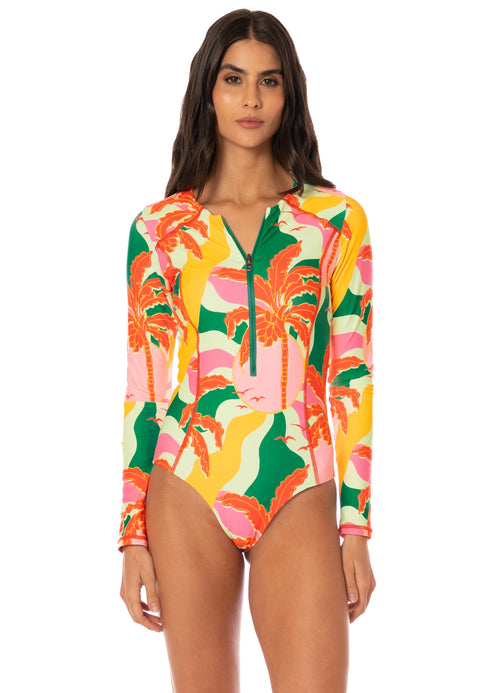 Main image -  Maaji Tropical Breeze Triton B Cheeky Cut Surf One Piece