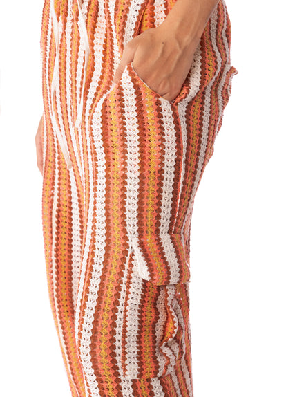 Thumbnail - pants from Maaji – Stripe Crochet Elodie Pants – Category: Apparel , Accessories Clothing - 2