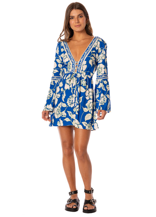 Alternative image -  dress from Maaji – Cobalt Flora Agnes V Short Dress – Category: Apparel , Accessories Clothing