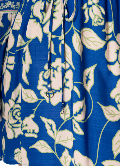 Thumbnail - dress from Maaji – Cobalt Flora Agnes V Short Dress – Category: Apparel , Accessories Clothing - 6