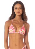 Maaji Strawberry Palm Balmy  Sliding Triangle Bikini Top