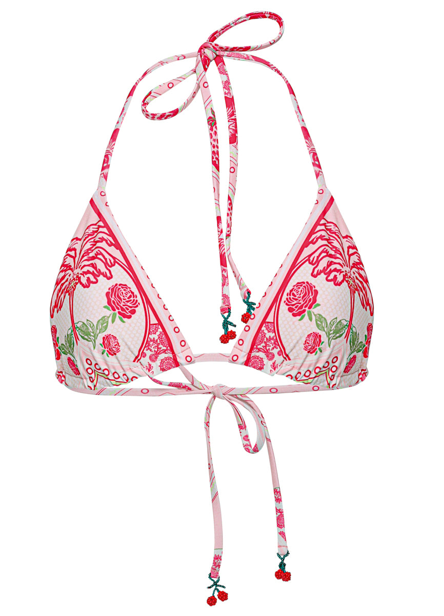 Maaji Strawberry Palm Balmy  Sliding Triangle Bikini Top
