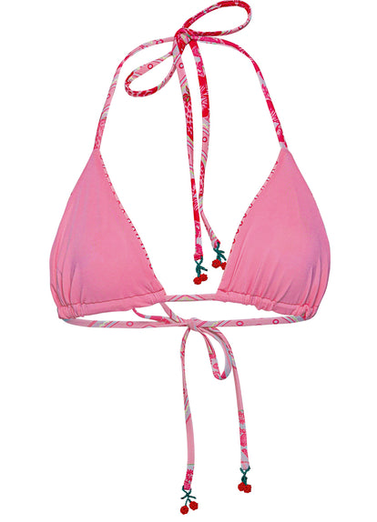 Thumbnail - Maaji Strawberry Palm Balmy  Sliding Triangle Bikini Top - 9