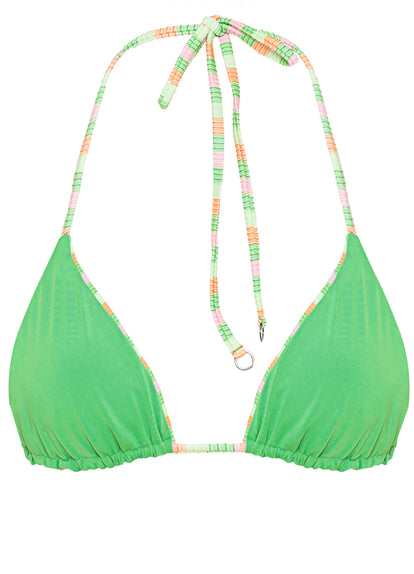  Maaji Rainbow Stripe Balmy Sliding Triangle Bikini Top