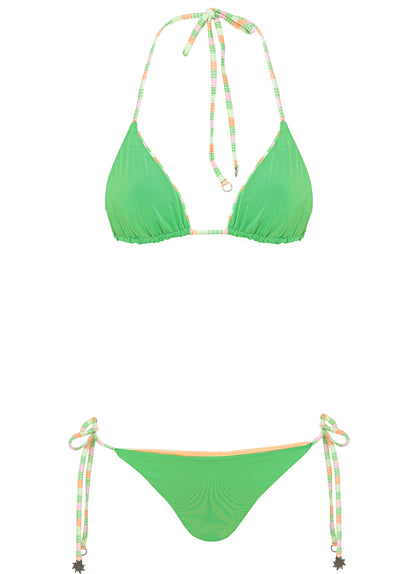 Thumbnail - Maaji Rainbow Stripe Balmy Sliding Triangle Bikini Top - 13