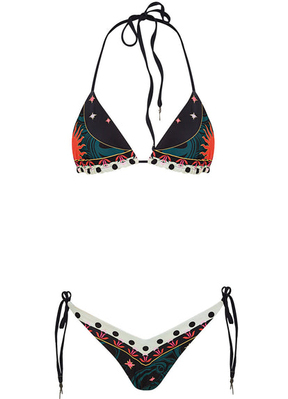 Thumbnail - Maaji Flamingo Night Balmy Sliding Triangle Bikini Top - 9