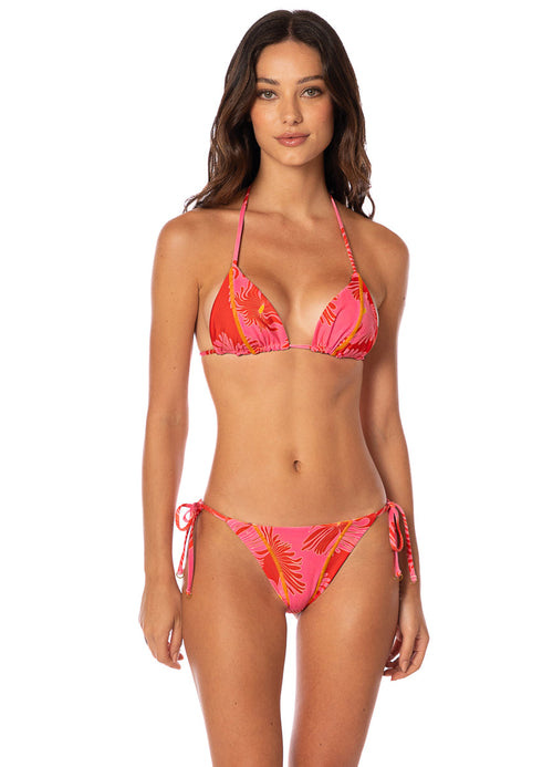Main image -  Maaji Water Blossom Balmy Sliding Triangle Bikini Top