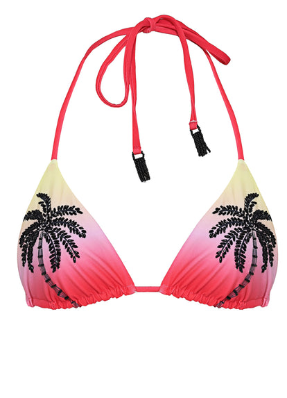  Maaji Cherry Palm Balmy  Sliding Triangle Bikini Top