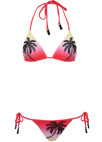 Thumbnail - Maaji Cherry Palm Balmy  Sliding Triangle Bikini Top - 8