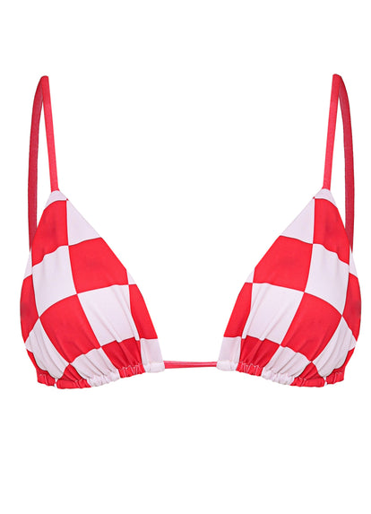  Maaji Cherry Checker Balmy  Sliding Triangle Bikini Top
