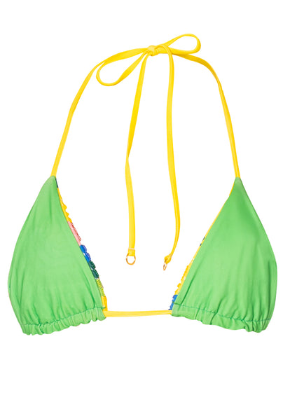  Bikini Top de Maaji -  Maaji Pop Splash Balmy Print Sliding Triangle Bikini Top - Categoría: Ropa, Vestidos de baño