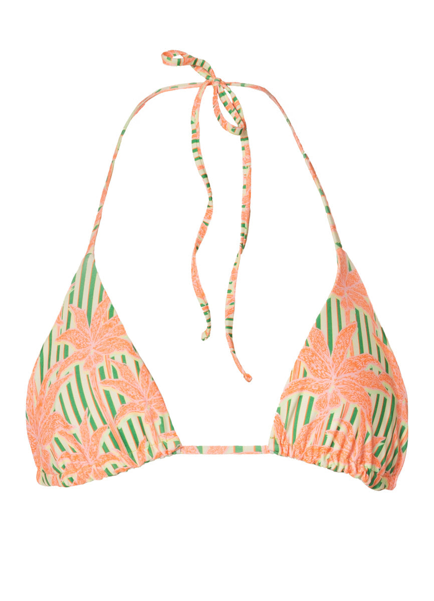 Foto de Blooming Stripes Balmy Sliding Triangle Bikini Top by Maaji - Tops - Vestidos de Baño