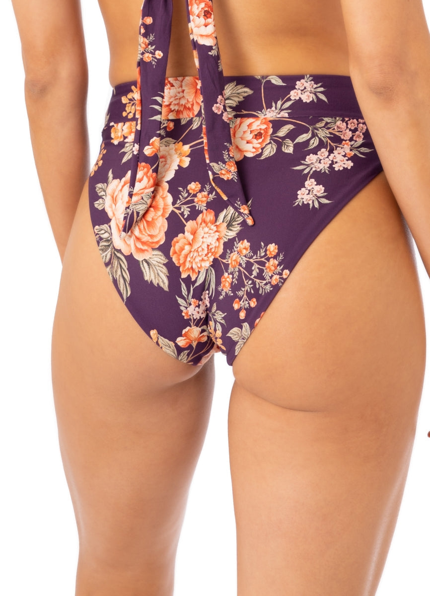 Maaji Vintage Flower Suzy Q High Rise/High Leg Bikini Bottom