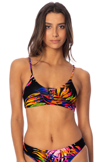 Thumbnail - Maaji Midnight Tropics Costa Sporty Bralette Bikini Top - 3