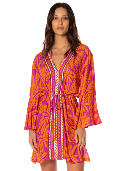  Foto de Flamingo Palm Enjoyable V Kaftan by Maaji - Ropa de Playa