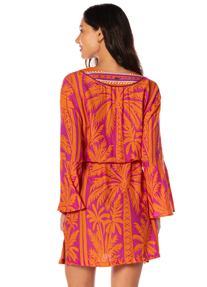  Foto de Flamingo Palm Enjoyable V Kaftan by Maaji - Ropa de Playa