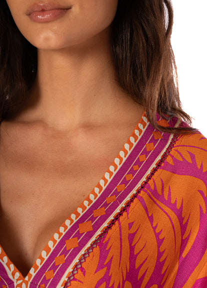 Thumbnail - Maaji Flamingo Palm Enjoyable V Kaftan  - 8