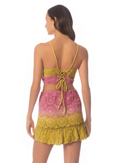 Thumbnail - Maaji Rose Garden Crochet Abbie Beachwear Crop Top - 5